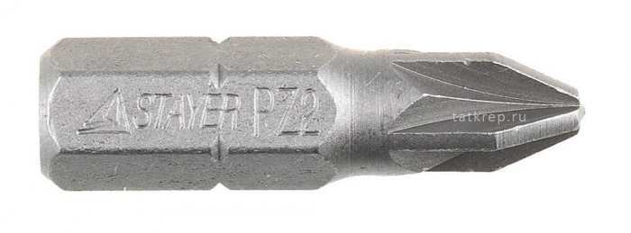 Биты STAYER PZ3, 25мм, хвостовик C 1/4