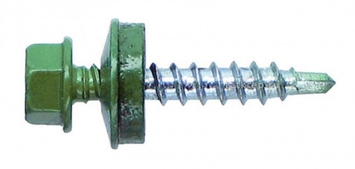 Саморезы 4,8х35 кров., сверло, мята RAL 6029 (ф10)