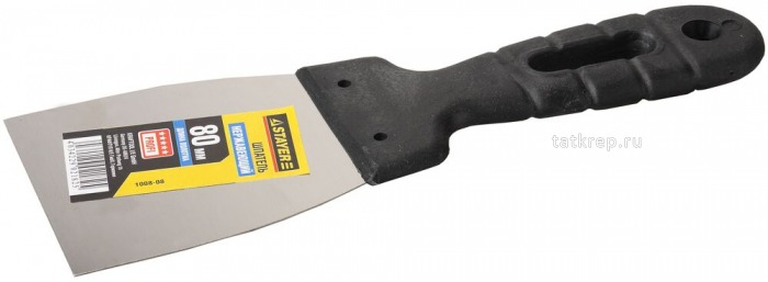 Шпатель STAYER PROFESSIONAL, 100мм, нерж, с пластм ручкой