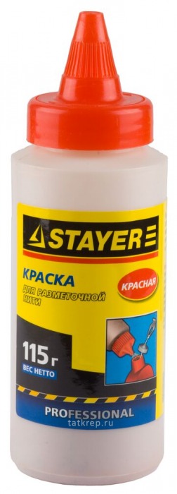 Краска для разметочных шнуров, КРАСНАЯ 115г.