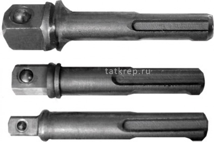 Адаптеры под головки с хвостовика под SDS+, 3 шт.