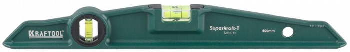 Уровень KRAFTOOL PROCAST 40см, литой, 2 ампулы, 0,5 мм/м