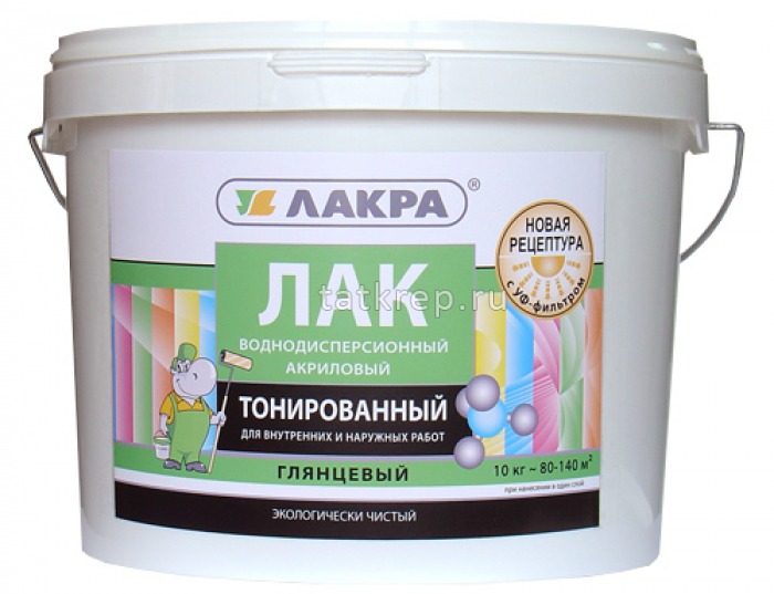 Лак Акриловый Глянцевый тонированный ЛАКРА 0,9л