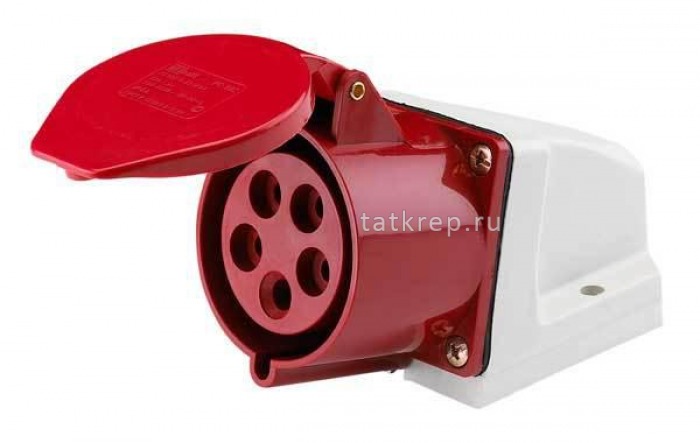 Розетка ОП 32А 380В 3P+PЕ+N ССИ-125 IP44 ИЭК PSR12-032-5