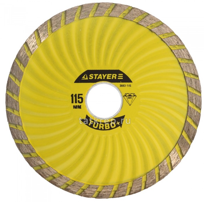 Диск алмазный STAYER TURBO+ 22,2х180мм, сегм, сухая и вл. резка, для УШМ