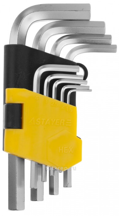 Набор STAYER Ключи MASTER имбусовые Cr-V, 1,5-10мм, 9шт