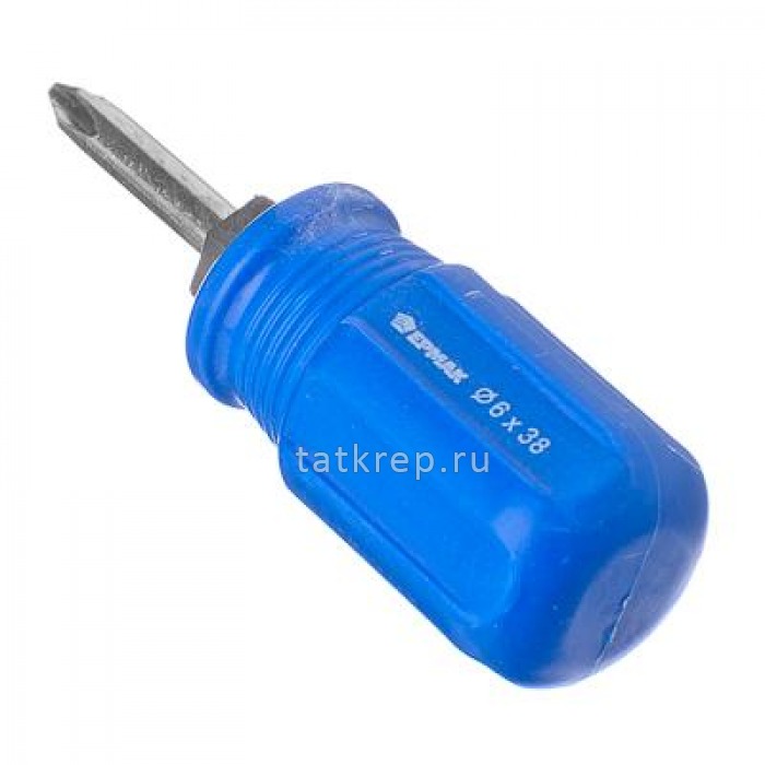 Отвертка 2 в 1 синяя 6х38 ЕРМАК