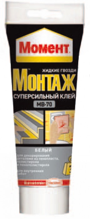 МОМЕНТ МОНТАЖ МВ-70, 250 г, БЕЛЫЙ СУПЕРСИЛЬНЫЙ, тюбика