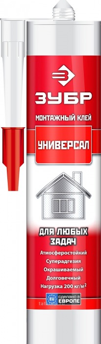 Клей-греметик монтажный ЗУБР 300 мл, белый