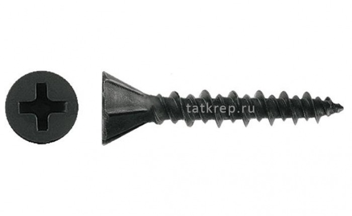Саморезы 3,9х35 потай, двухзаходные, оксид,ГВЛ (ф50)